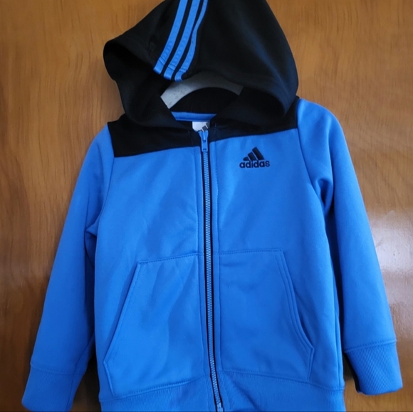 Adidas kids  hooded Full Zip-UP Size 24M - Picture 3 of 4